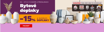 15 % na bytové doplňky 23-27-9-2026