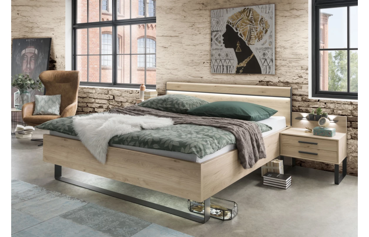 Komoda so zásuvkami Brüssel 120 cm, kamenný dub/šedá 5