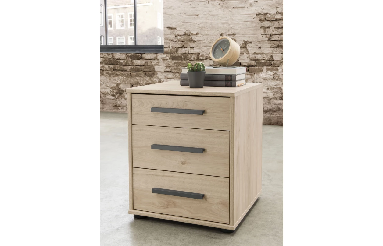 Komoda so zásuvkami Brüssel 120 cm, kamenný dub/šedá 14