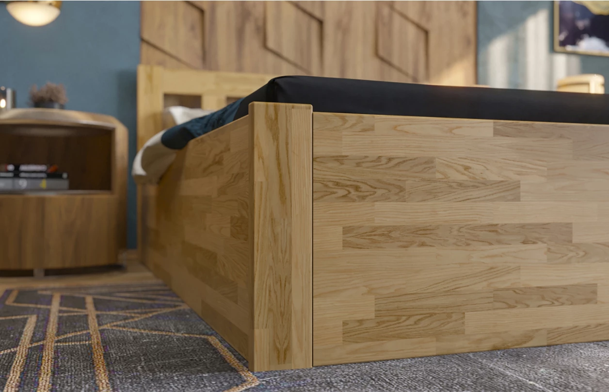 Posteľ s úložným priestorom Tema Box 180x200 cm, šedý buk 6