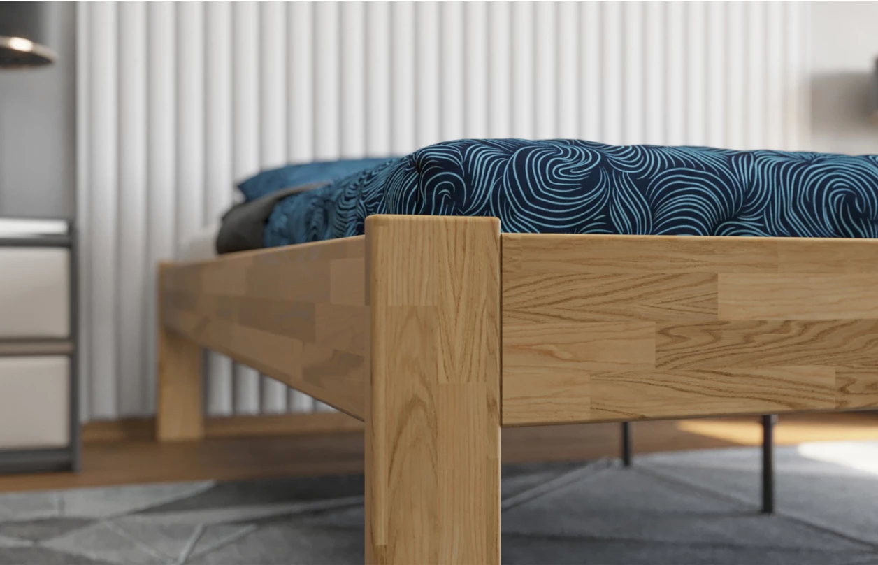 Posteľ Tema Futon 180x200 cm, prírodný buk 6