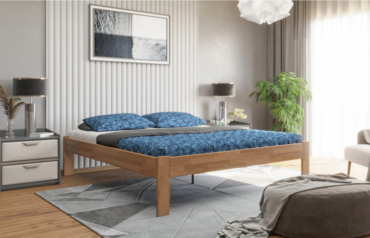 Posteľ Tema Futon 180x200 cm, bielený buk 5