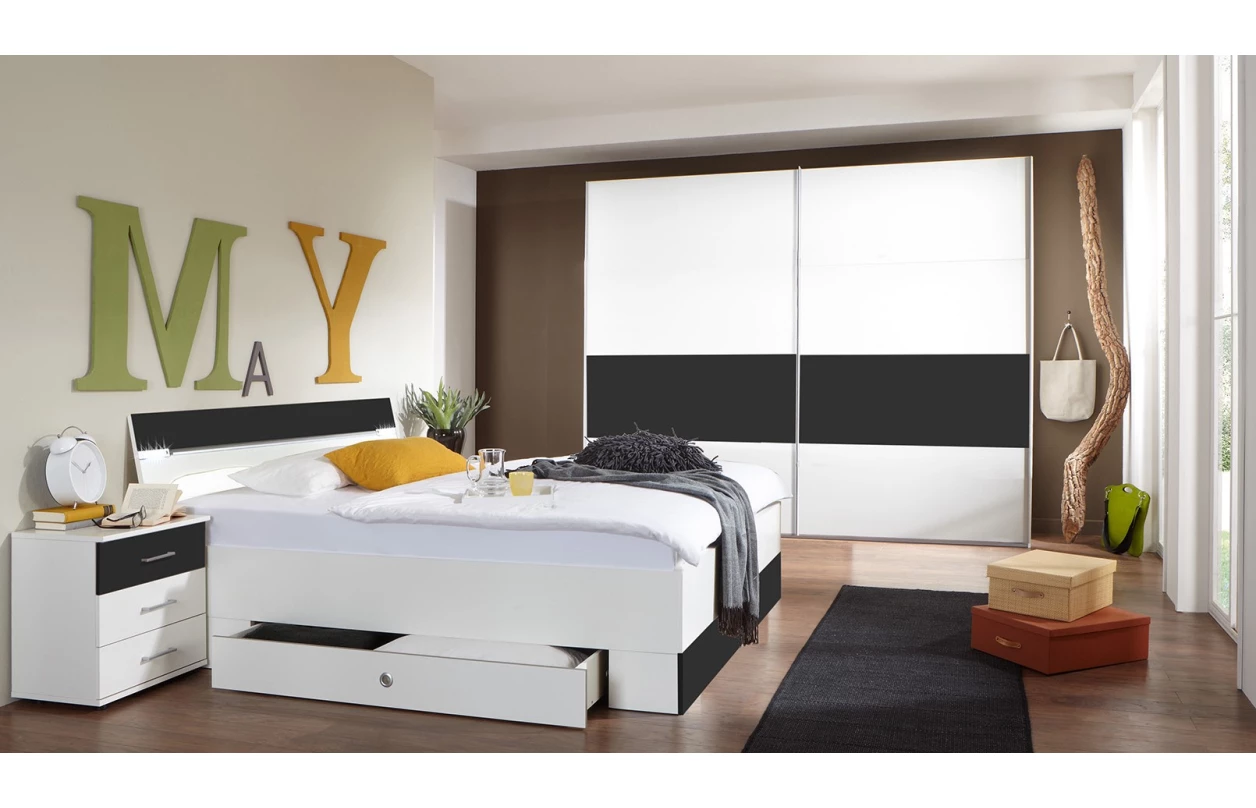 Posteľ s osvetlením Cheep 180x200 cm, biela 9