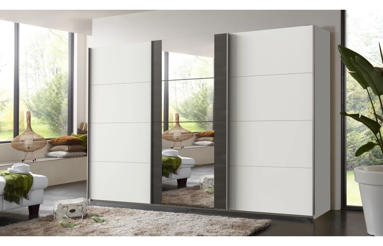 Šatníková skriňa Bern, šírka 225 cm/výška 208 cm, biela 3