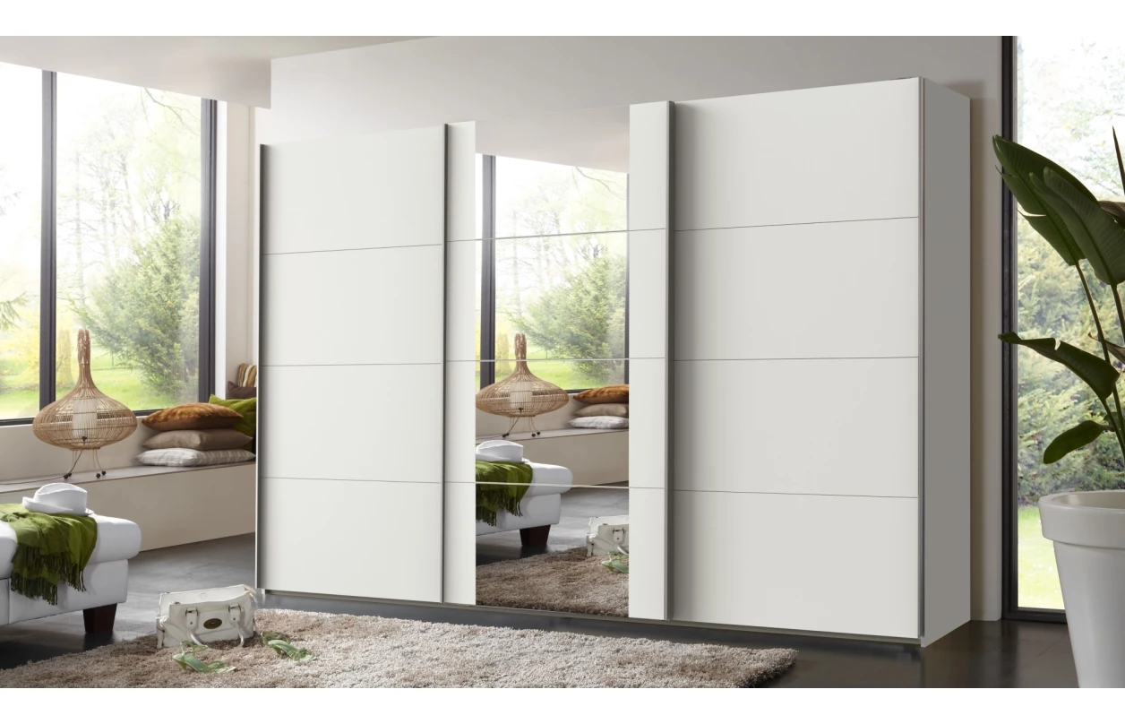 Šatníková skriňa Bern, extra šírka 360 cm/extra výška 236 cm, biela 10