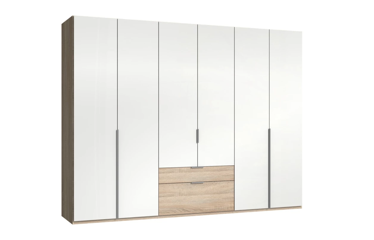 Šatníková skriňa New York D, 90 cm, biela / biely lesk 15