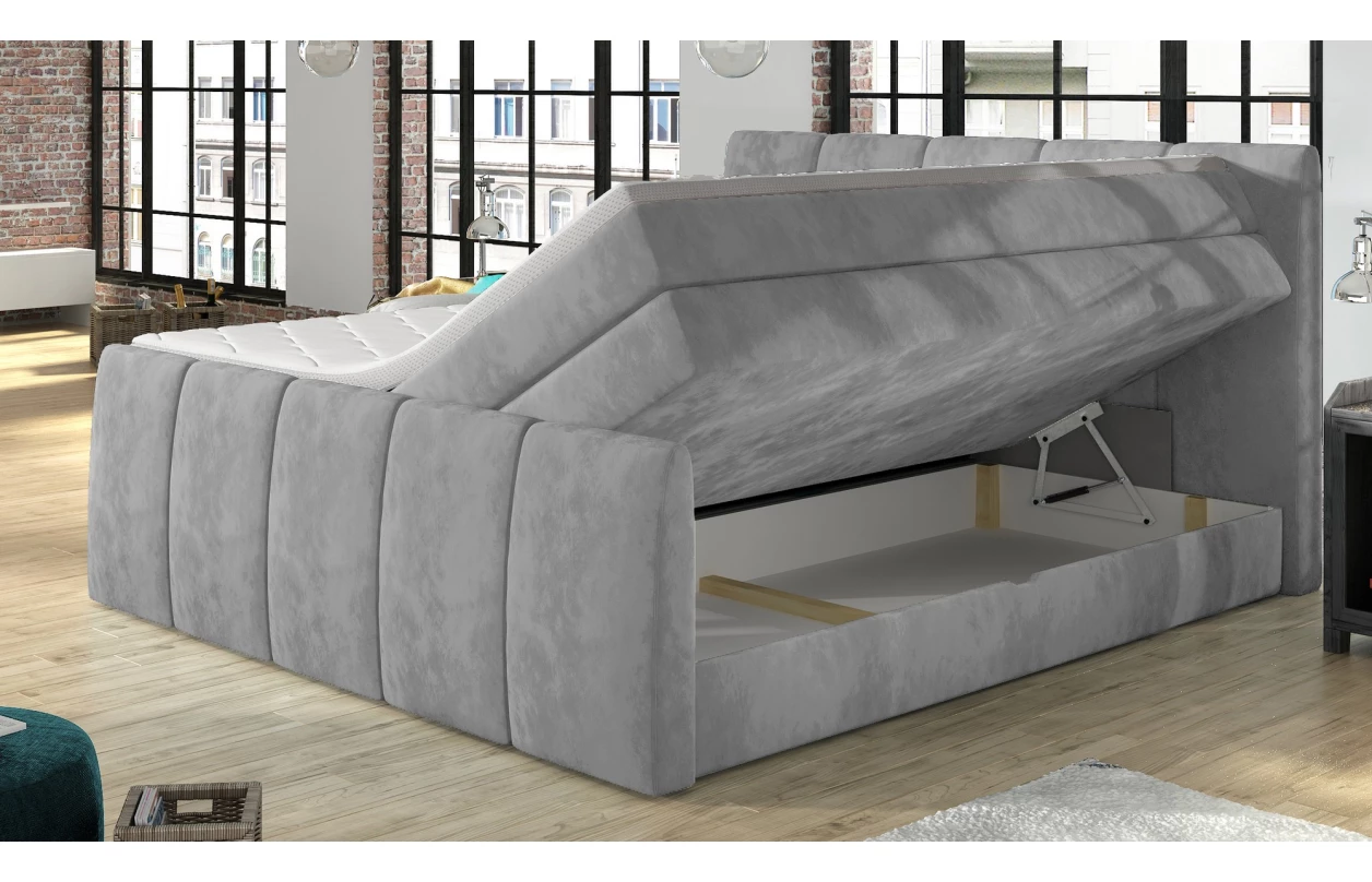 Posteľ boxspring Fresco 180x200 cm, béžová látka 12