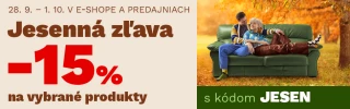 Jesenná sleva 15 % na vybrané produkty