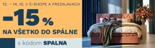 -15 % NA VŠETKO DO SPÁLNE