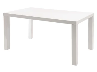 Jedálenský stôl Leo, 160x80 cm, biely lesk