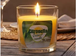 Sviečka proti hmyzu Citronella, žltá