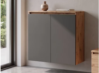 Nástenná skrinka Asko Living, 75 cm, dub artisan/antracit