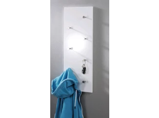 Vešiakový panel Edmond, biely lesk