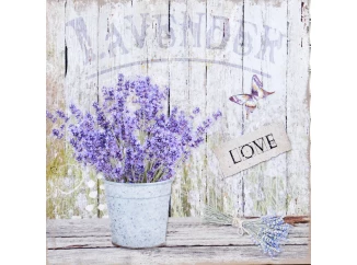 Obraz na plátne Levanduľa zátišie Love, 40x40 cm