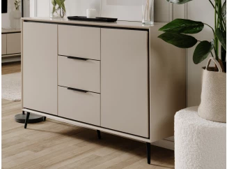 Komoda so zásuvkami Garrone 135 cm, piesková