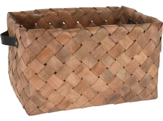 Úložný košík borovicové drevo, 30x15 cm
