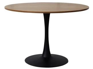 Okrúhly jedálenský stôl Ronduel, 110 cm, čierny/dub