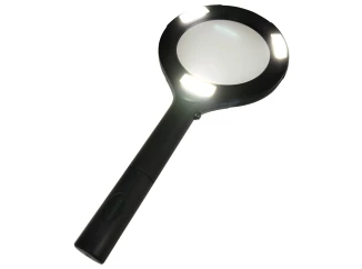 Lupa s LED osvetlením černá, 3x zoom