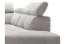 Sedacia súprava Genova 1, svetlosivá štruktúrovaná tkanina, tvar pravé U