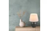 Stolová lampa Abby, antický nikel/biela látka