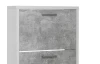 Botník Fulda, biely / šedý betón, výška 115 cm
