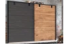 Šatník s posuvnými dverami Detroit, 250 cm, doskový dub / antracitová oceľ