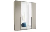 Šatníková skriňa so zrkadlami Kevo, 180 cm, béžová kašmír