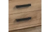 Skrinka so zásuvkami/nočný stolík Cork, doskový dub/grafit