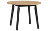 Okrúhly jedálenský stôl Norveg 100 cm, dub artisan/čierny
