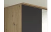 Šatníková skriňa so zrkadlami Bremen, 181 cm, dub artisan/tmavo šedá