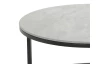 Súprava 2 okrúhlych stolíkov Luis, 80 cm/60 cm, šedá imitácia mramoru