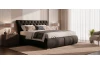 Posteľ boxspring Agnes 180x200 cm,lesklo čierna látka