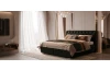 Posteľ boxspring Agnes 180x200 cm,lesklo čierna látka