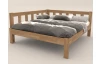 Rohová posteľ so zástenou vľavo Tema L 180x200 cm, prírodný buk