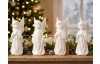 Dekoračná soška (mix) Stojaci anjel, biely porcelán