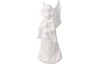 Dekoračná soška (mix) Anjel s hudobným nástrojom, biely porcelán