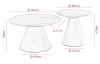 Súprava 2 okrúhlych stolíkov Dustin, 70 cm/50 cm, šedá imitace mramoru