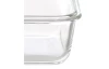 Dóza na potraviny 570 ml, sklo, modrá hranatá