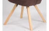 Jedálenská stolička Chrissy, nugátovo hnedá vintage látka