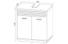 Skrinka pod umývadlo Liguria, biela/dub evoke