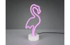 Stolná LED lampa Plameniak, biela