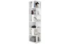 Rohový regál s priehradkami Corner Shelf, biely