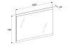 Zrkadlo na stenu Lime 102x76 cm, dub evoke
