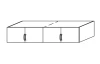 Skriňový nadstavec Case, 181 cm, biely
