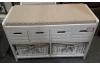 Lavica/botník Mariana, biela, 73 cm