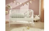 Detská baby postieľka Celia 60x120 cm, biela