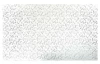 Vianočný obrus Perie a šišky 130x220 cm, strieborný