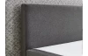 Postel boxspring Aston 160x200 cm, stredne šedá látka