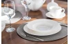 Plytký tanier Diamond Line, biely s reliéfem