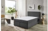 Postel boxspring Aston 140x200 cm, antracitovo šedá látka